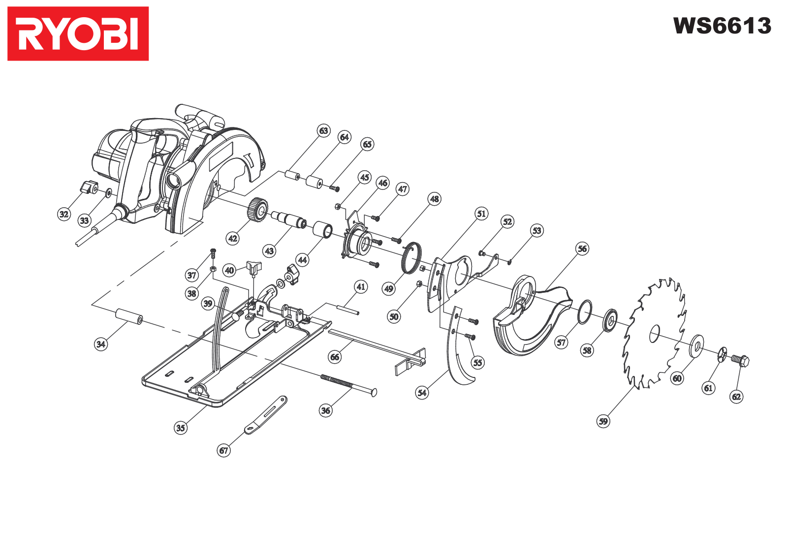 Ryobi WS6613 User Manual