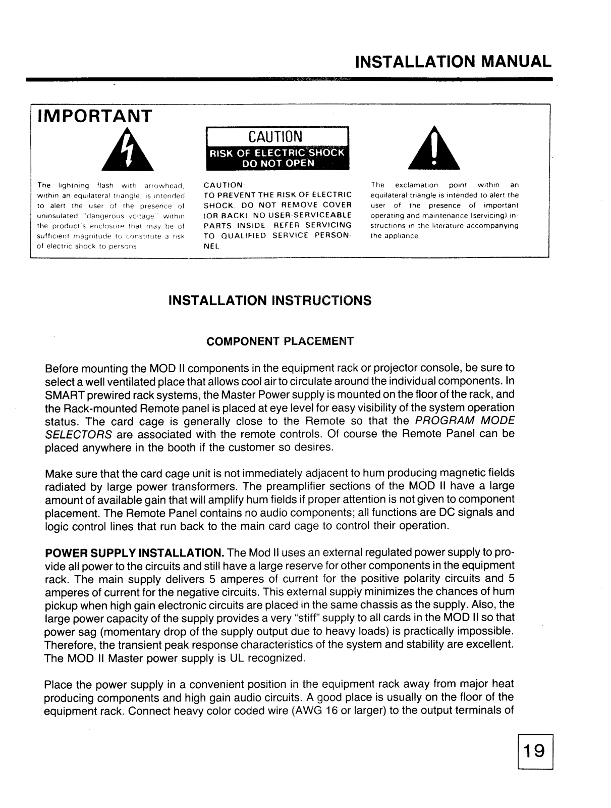 Smart MOD II INSTALLATION Manual