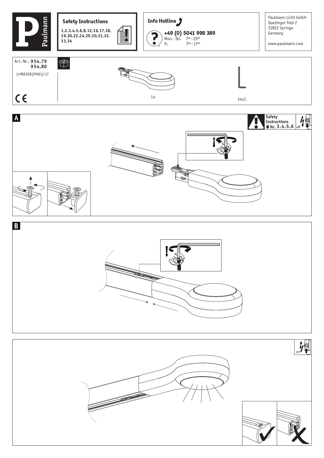 Paulmann 954.79 operation manual - ManualMachine.com