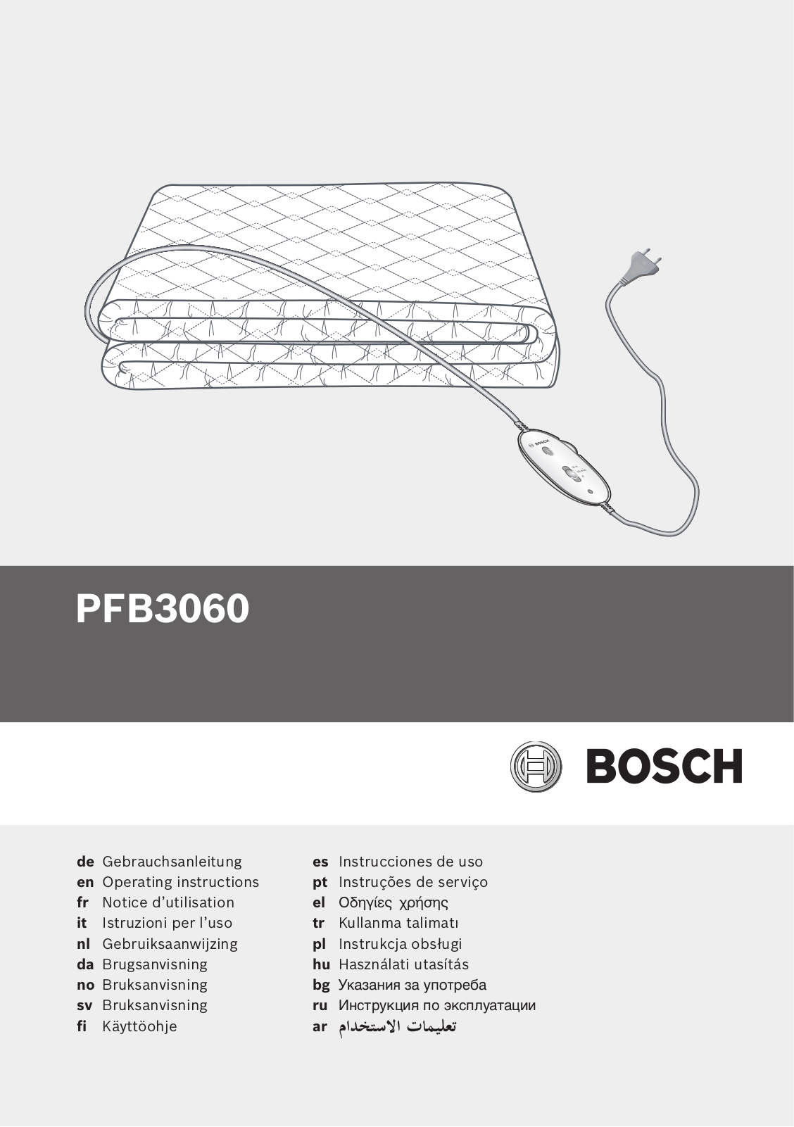 Bosch PFB3060 User Manual