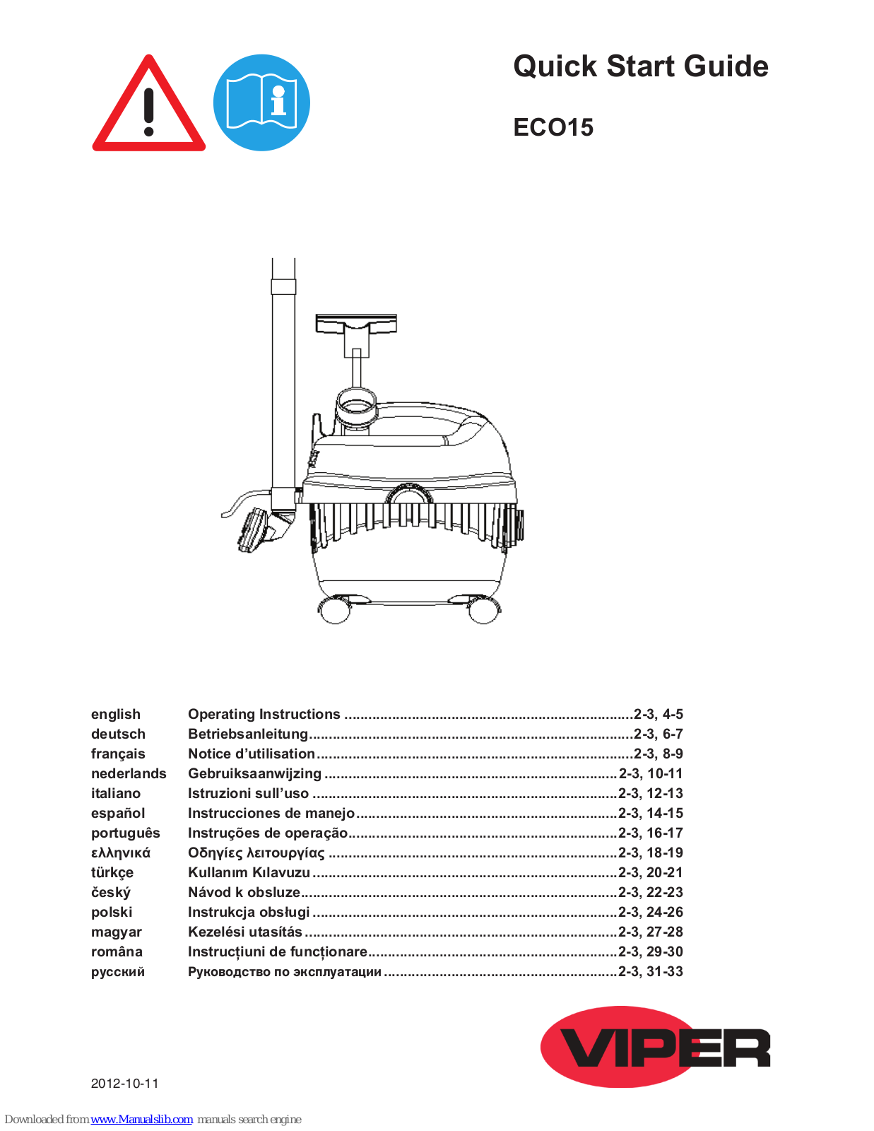 Viper ECO15 Quick Start Manual