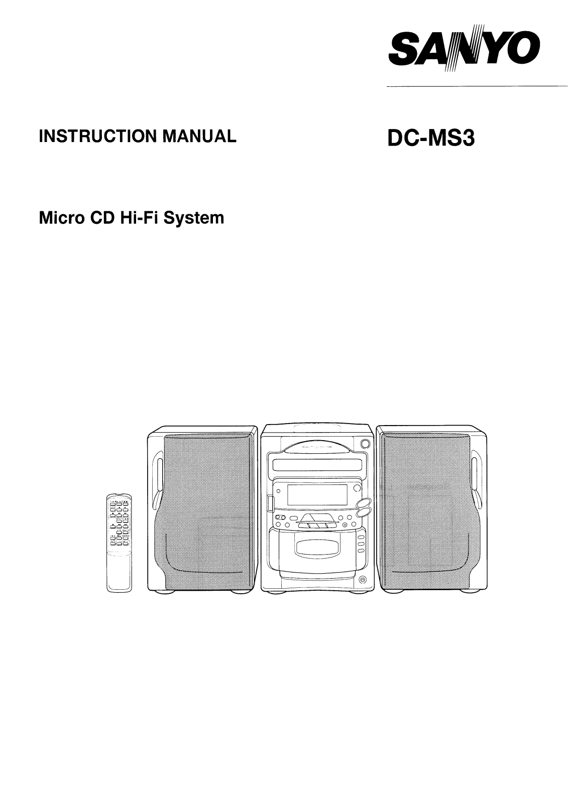 Sanyo DC-MS3 Instruction Manual