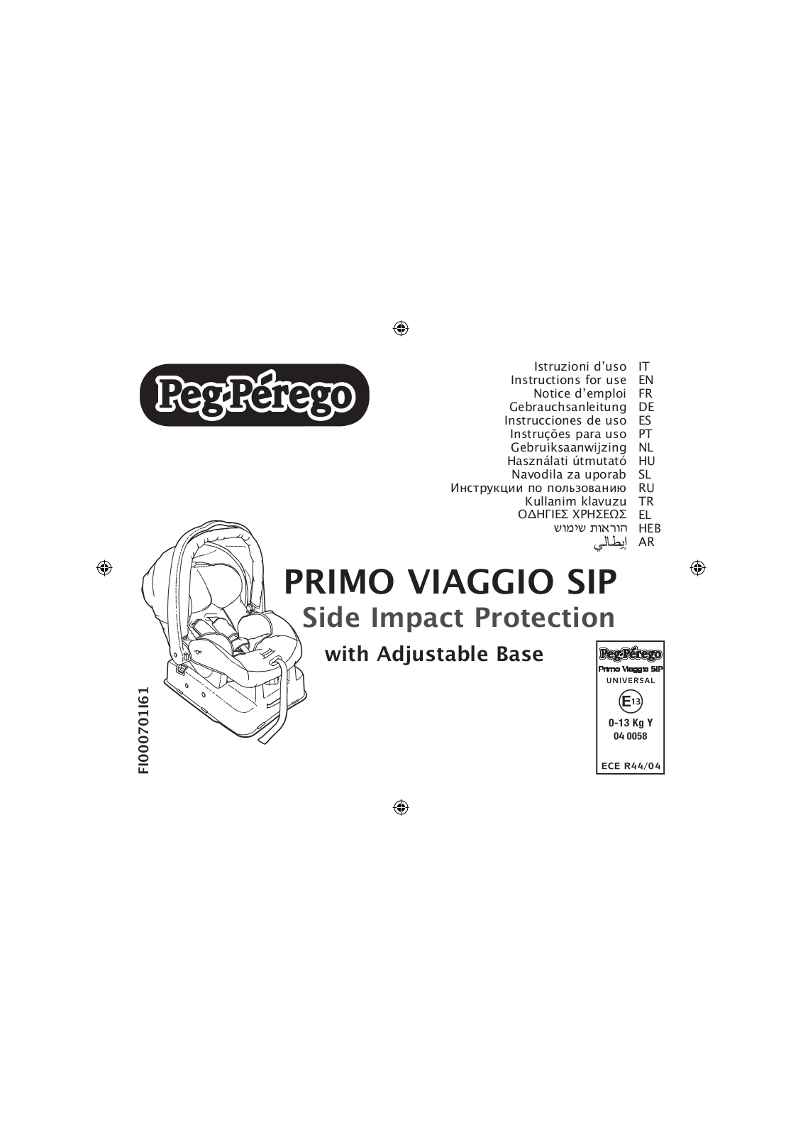 Peg-Perego ECE R04, ECE R44 User Manual