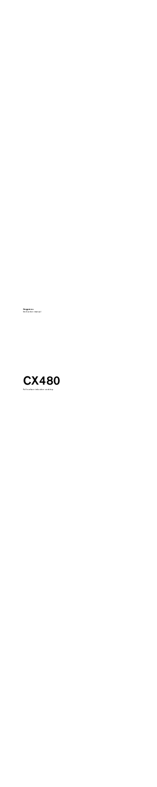 Gaggenau CX480-111 User Manual