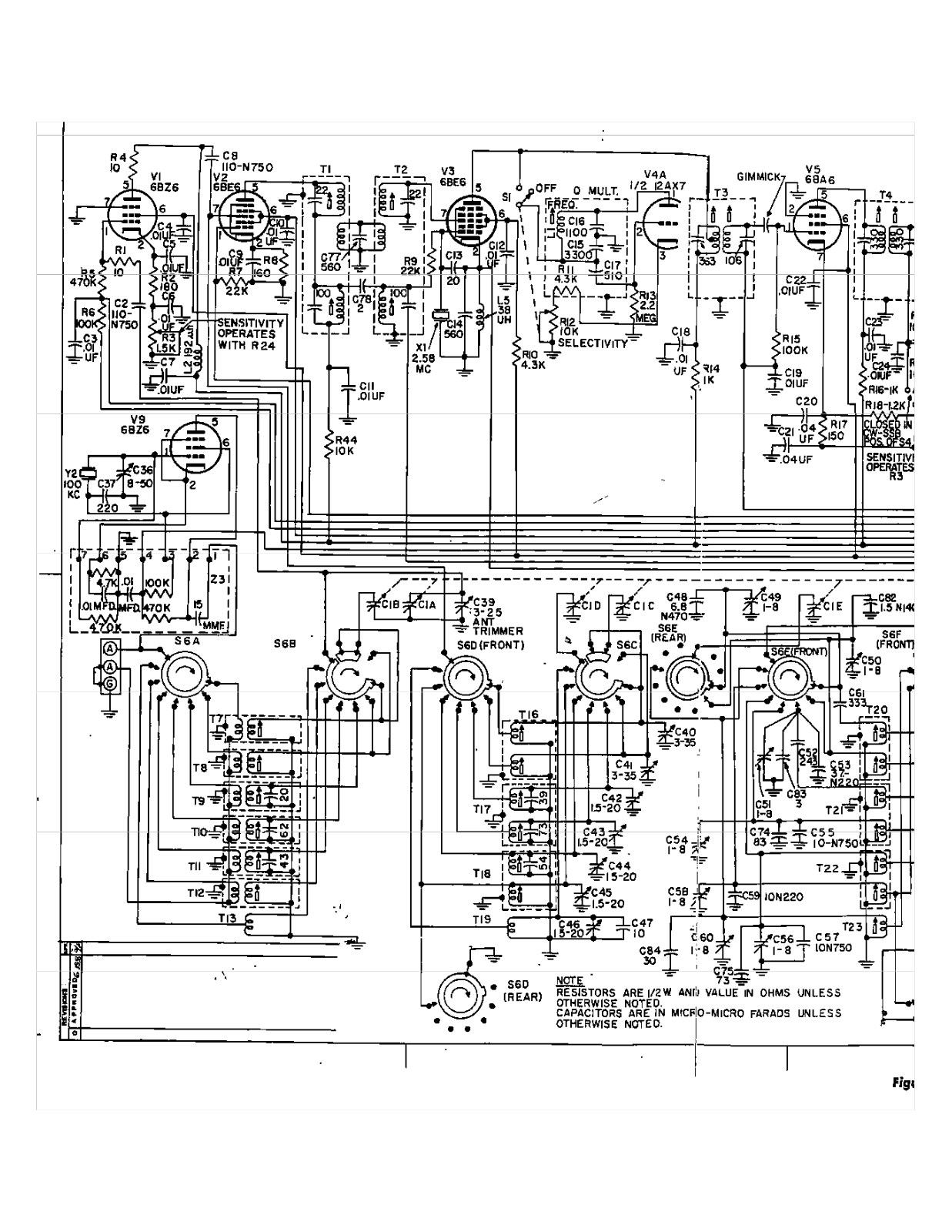 HAMMARLUND HQ-110 SCHEMATIC