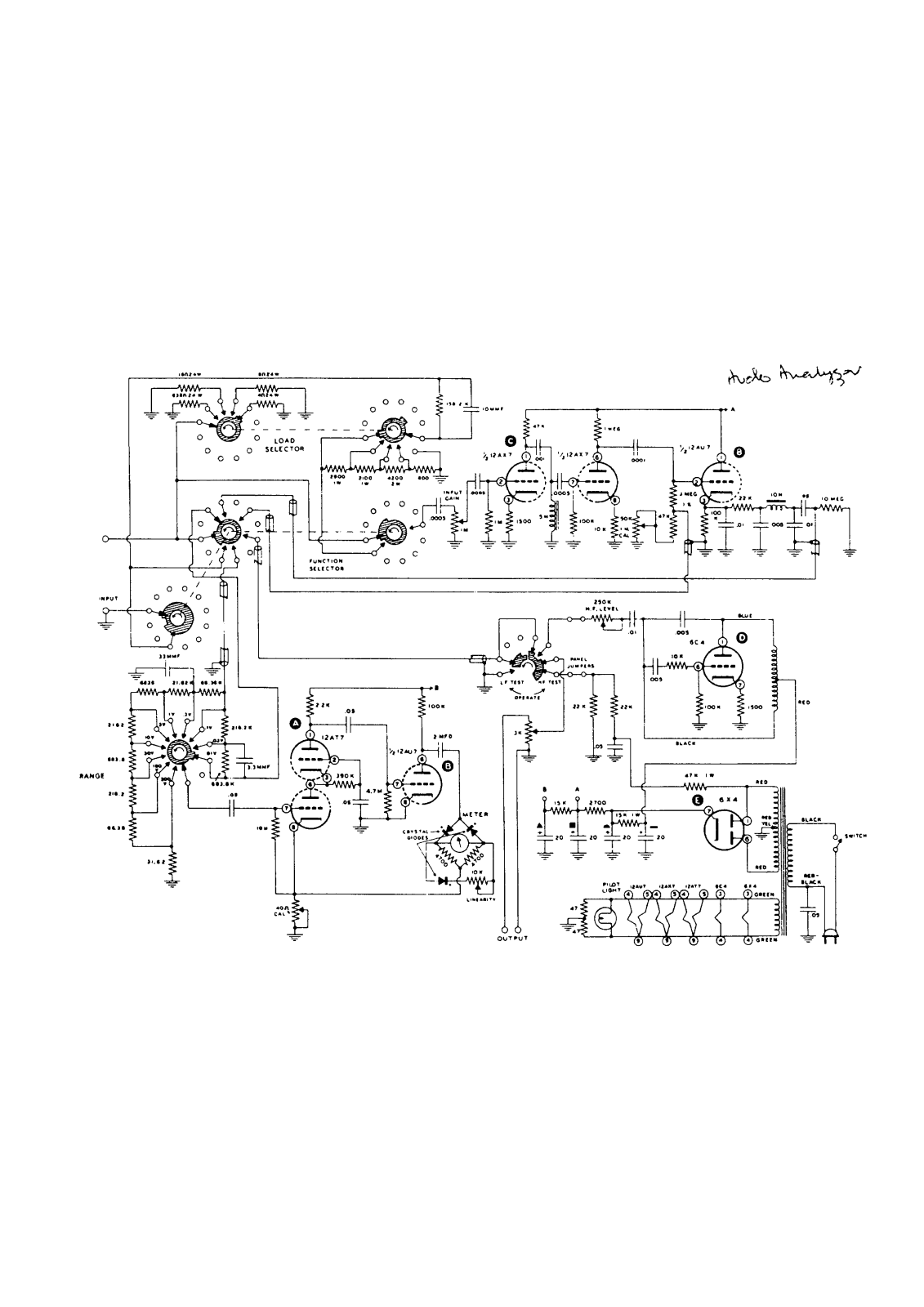 Heath Company AA-1 Schematic