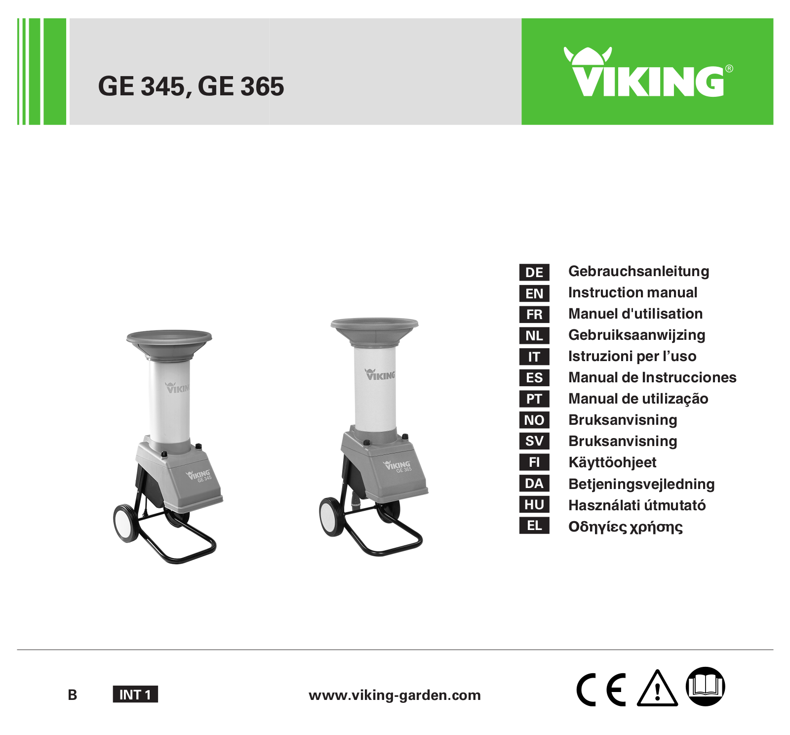 Viking GE 365, GE 345 User Manual