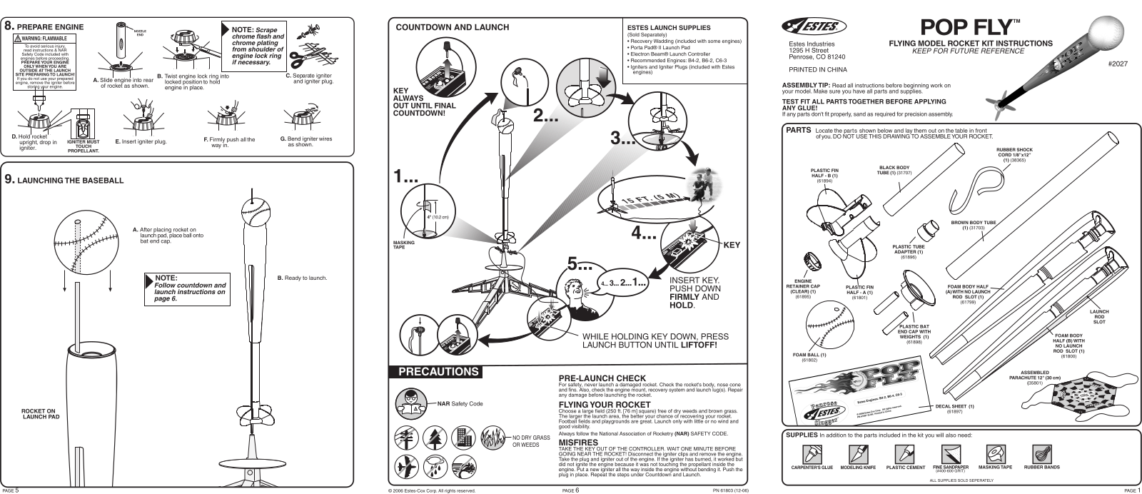 ESTES Pop Fly User Manual