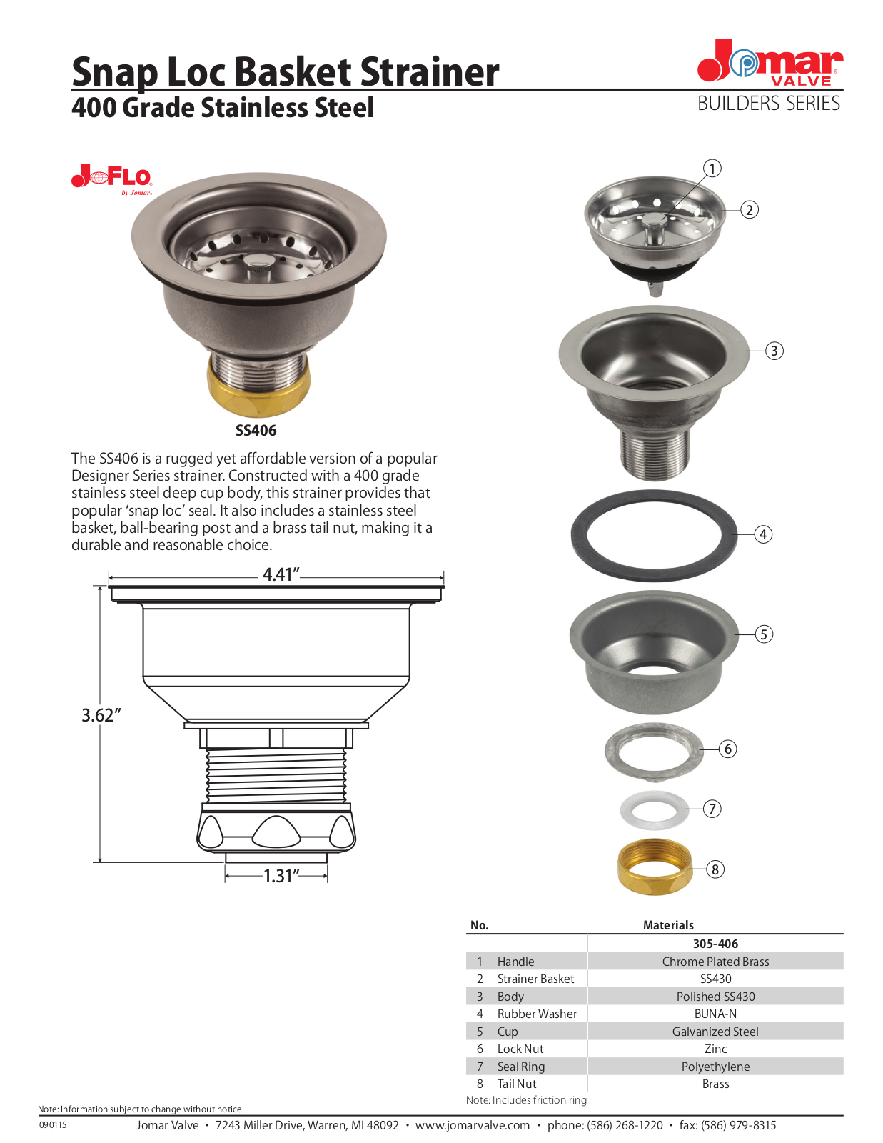 Jomar SS406 User Manual