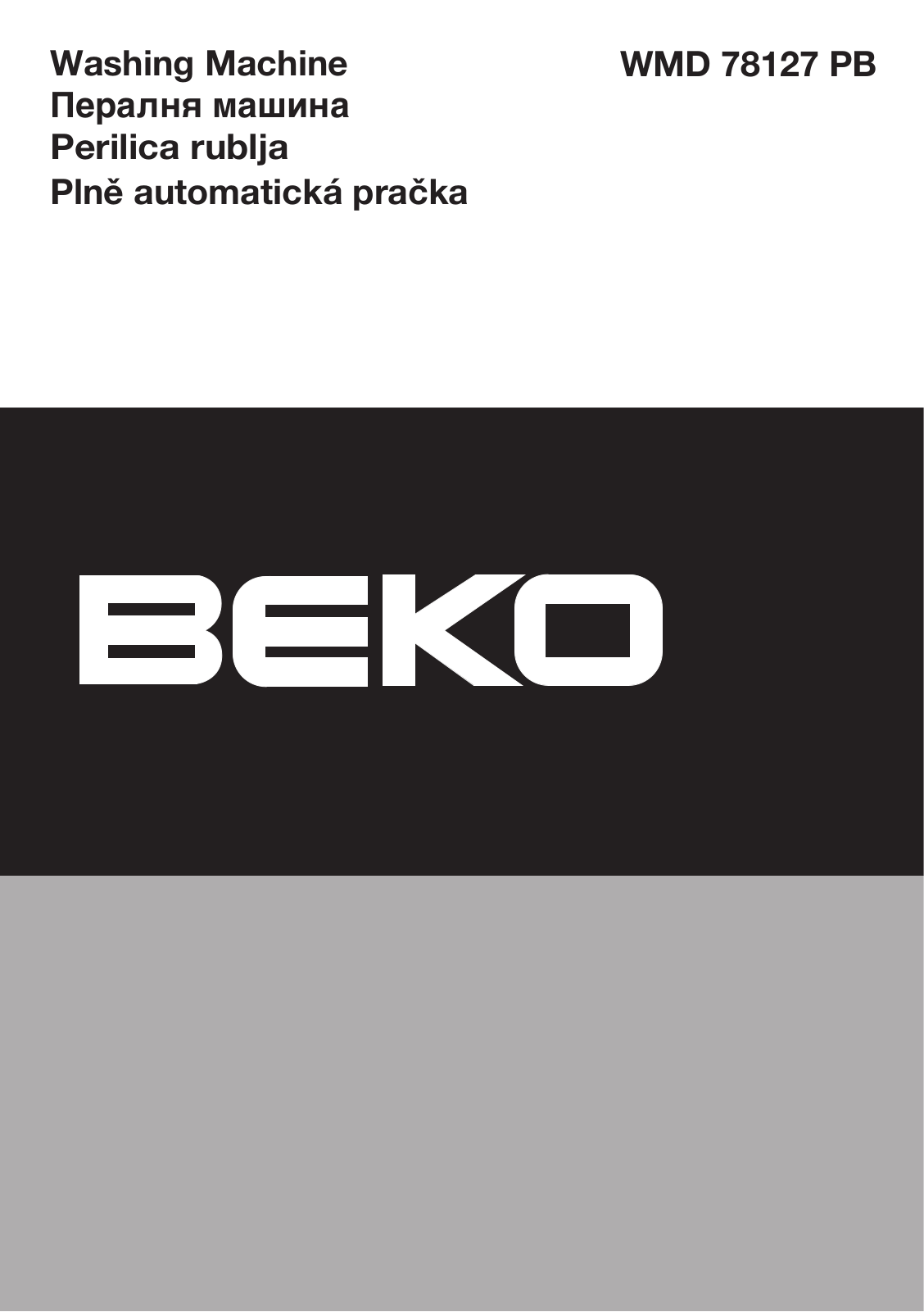 Beko WMD 78127 PB User manual