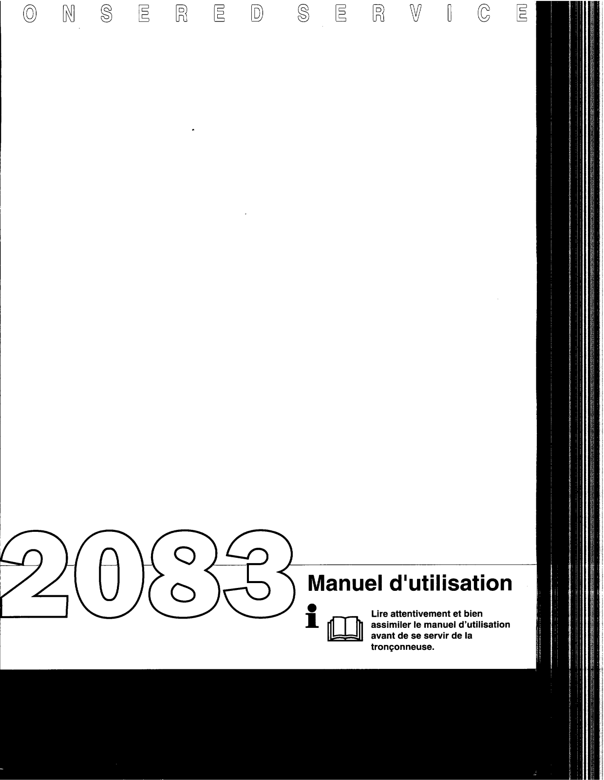 JONSERED 2083 User Manual