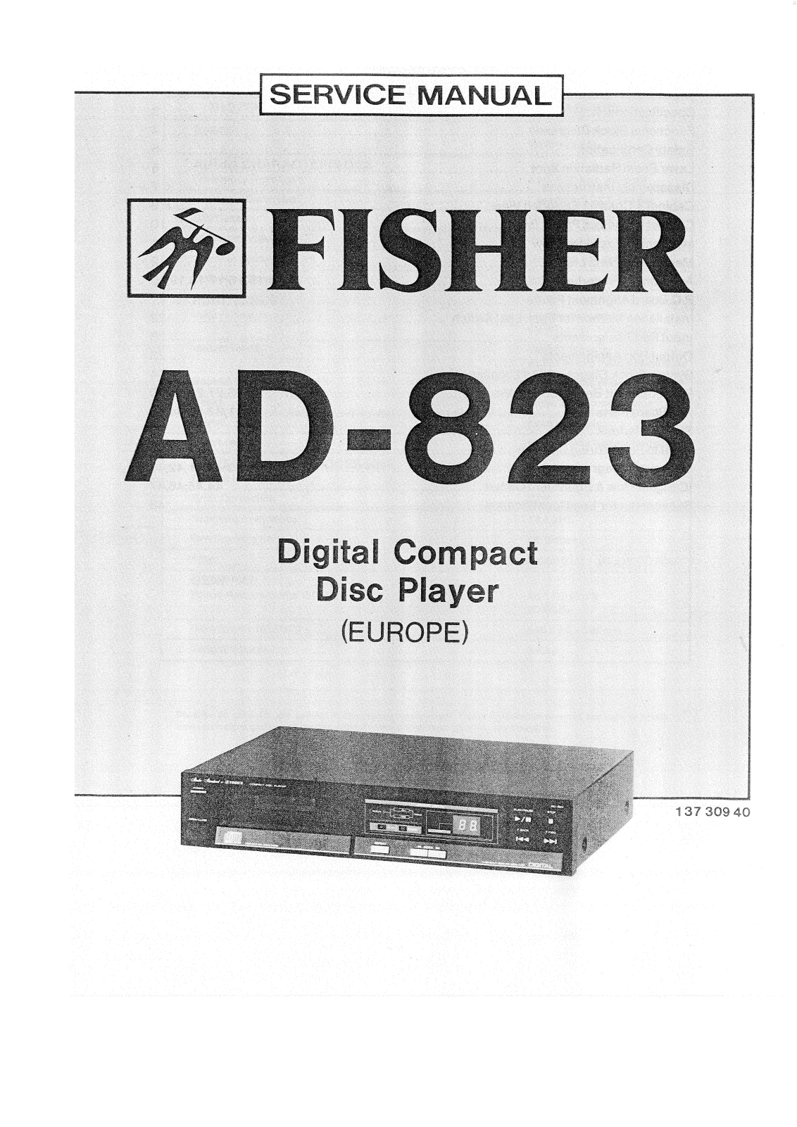 Fisher AD-823 Service manual