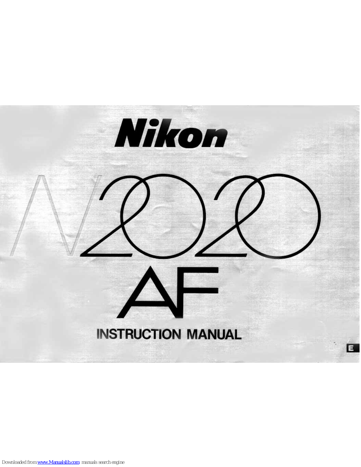 Nikon N2020 Instruction Manual