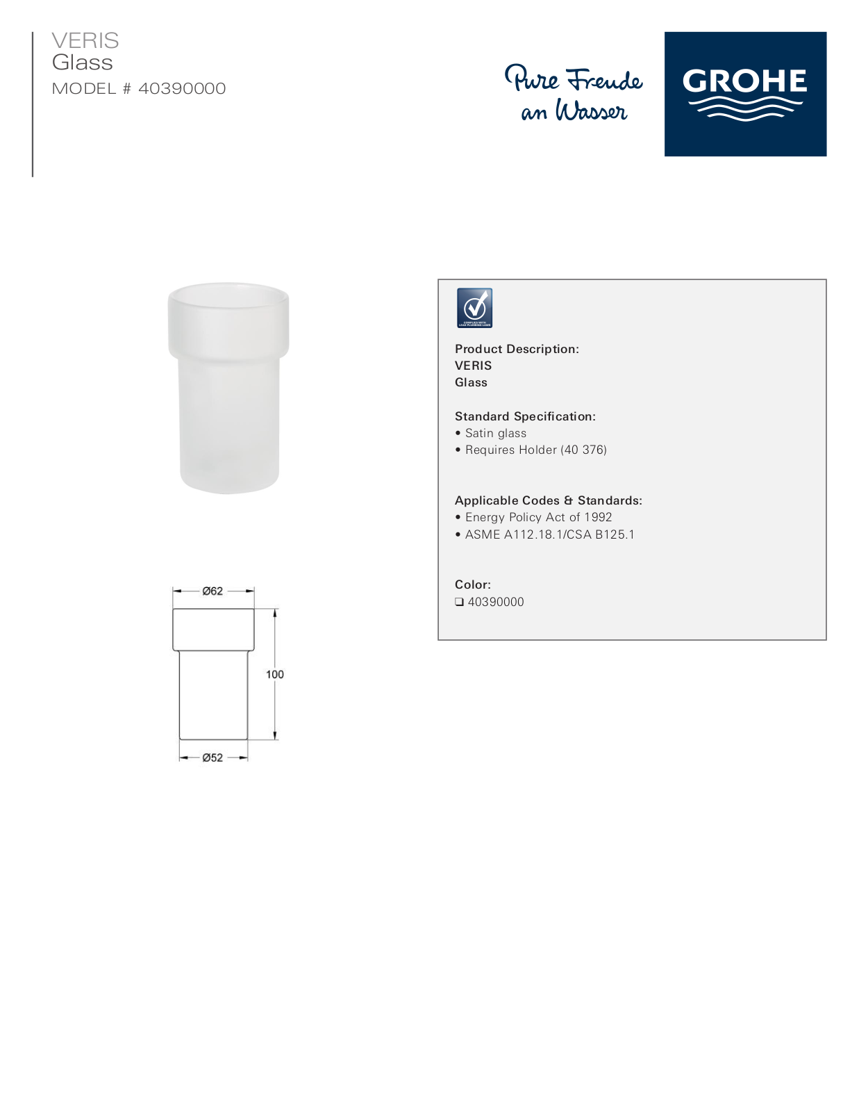 GROHE GRH4912 Specifications - ManualMachine.com