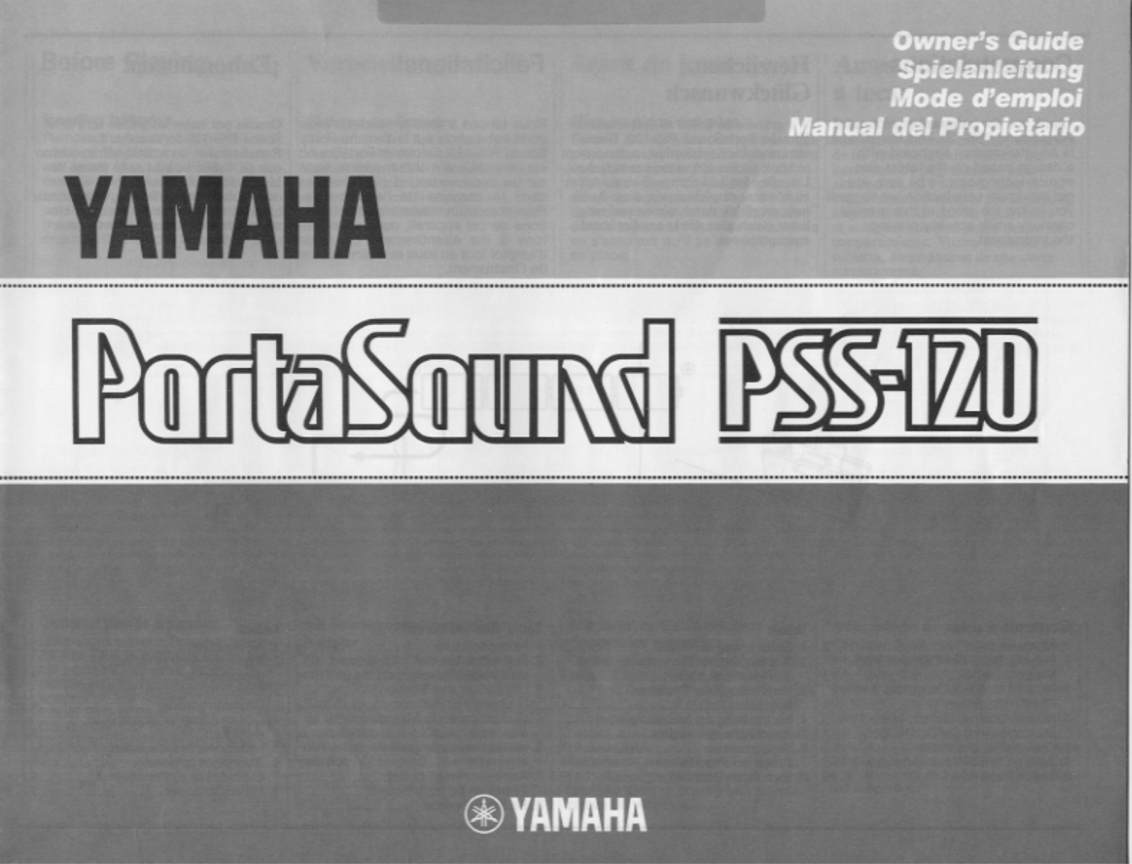 Yamaha PSS-120, PSS120E User Manual