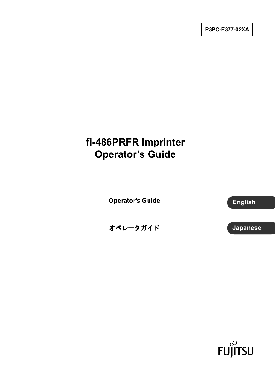 FUJITSU fi-486PRFR Operator's Guide