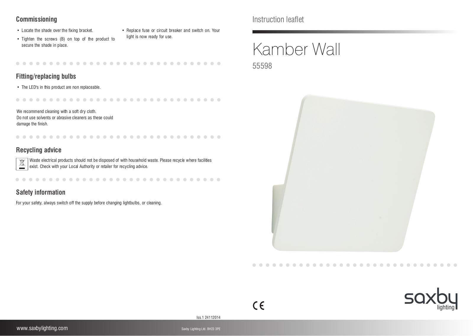 Endon Lighting 55598 Installation Instructions - ManualMachine.com