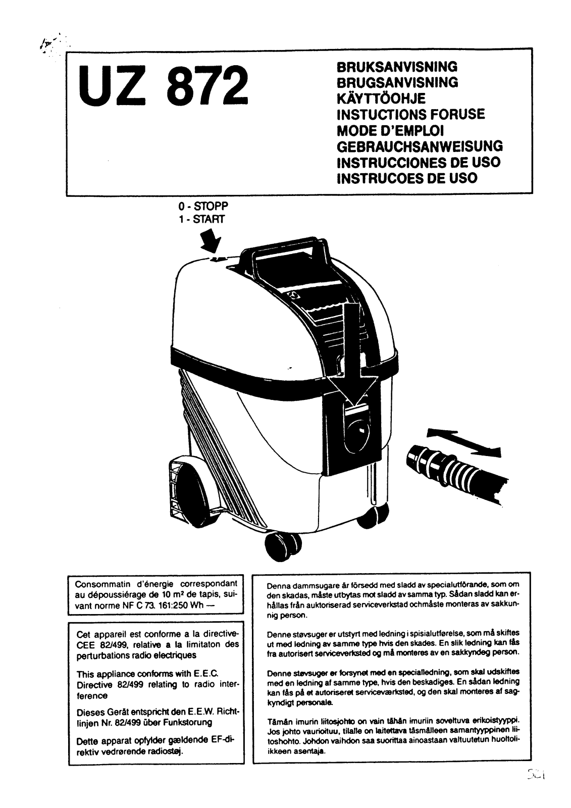 AEG-Electrolux UZ872 User Manual