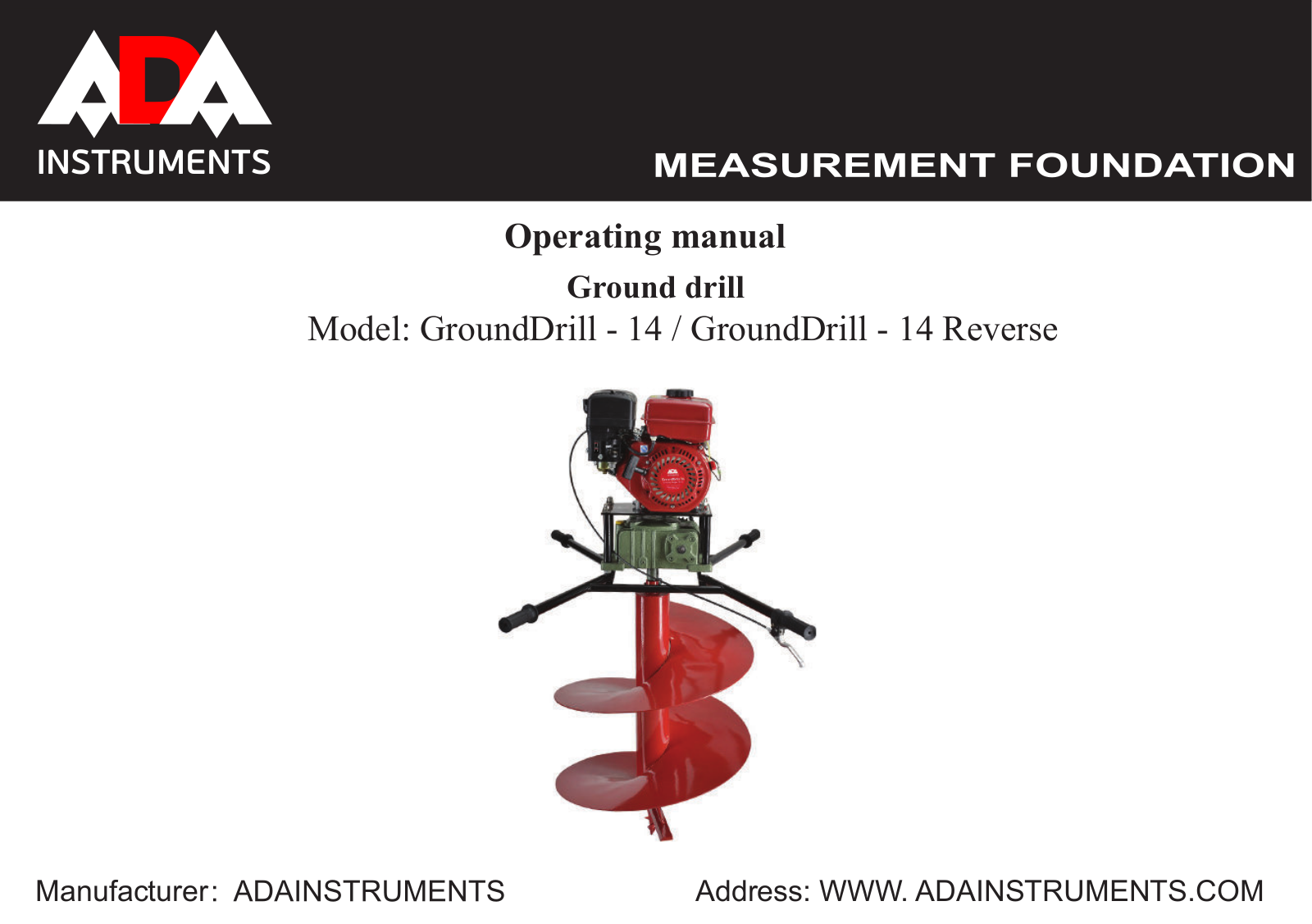 ADA instruments GroundDrill-14 User Manual