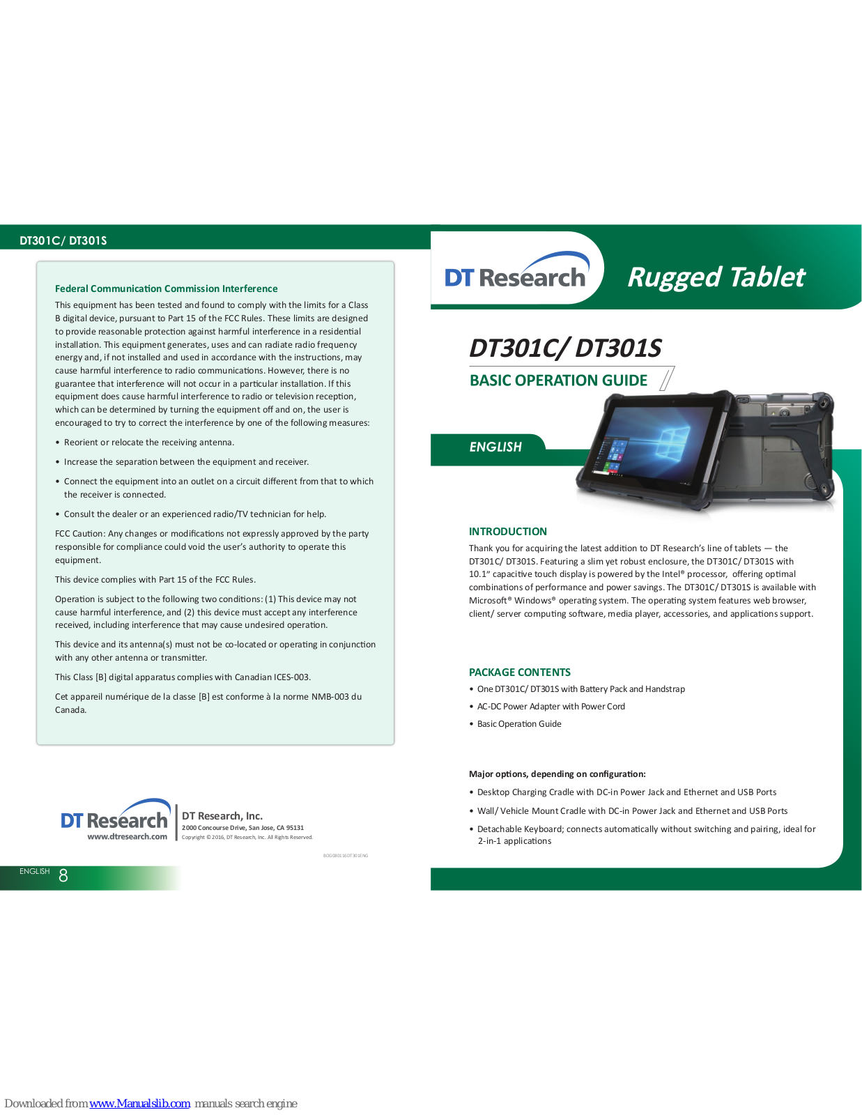 DT Research DT301C, DT301S Basic Operation Manual