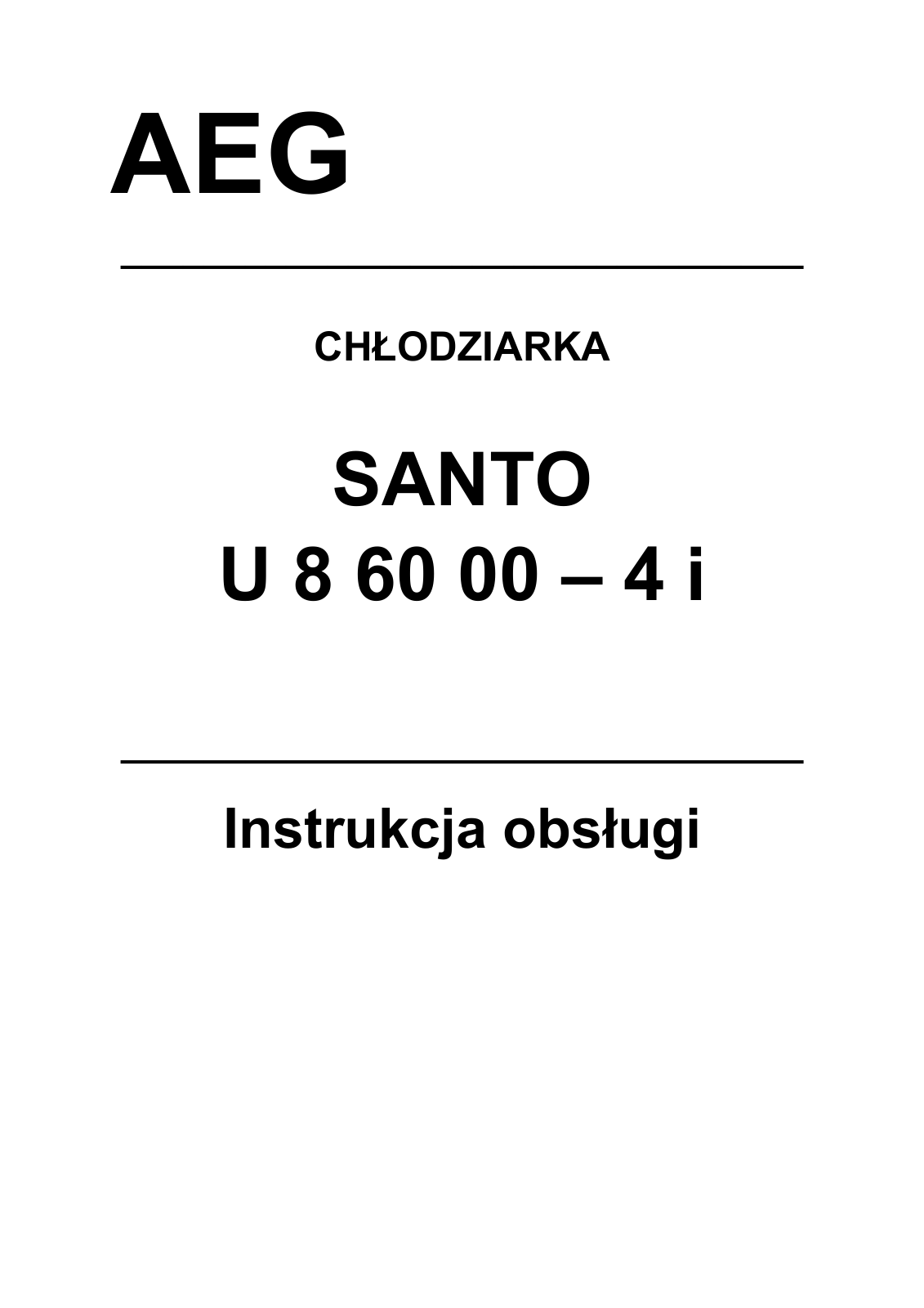 AEG SANTO U 86000-4 i User Manual