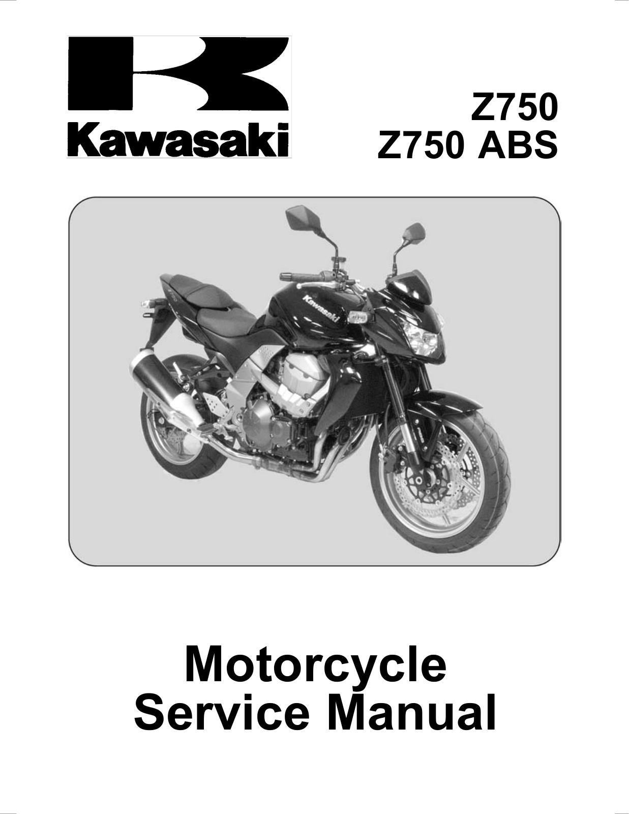 Kawasaki Z750 ABS Service Manual