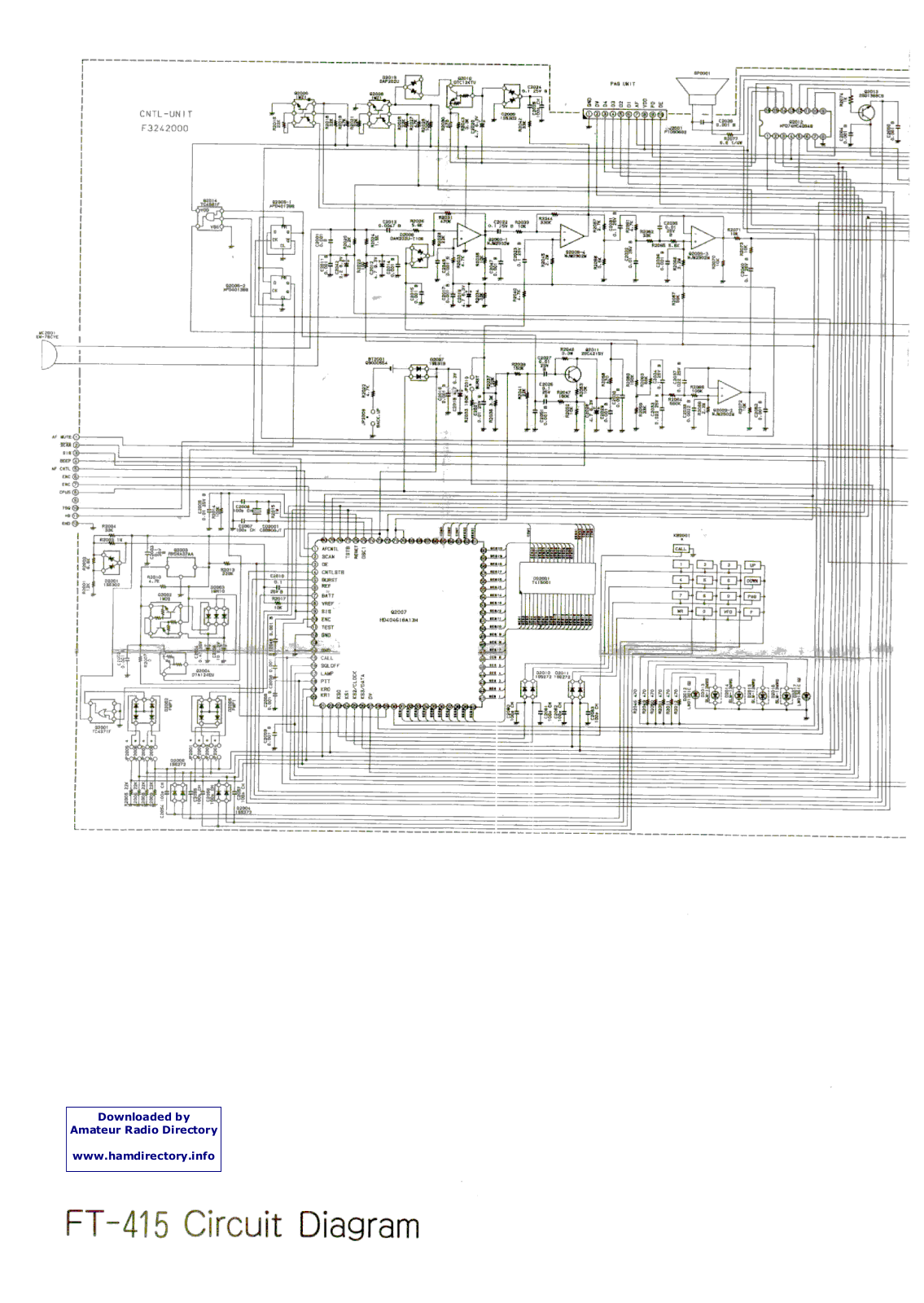 Yaesu FT415 Schematic