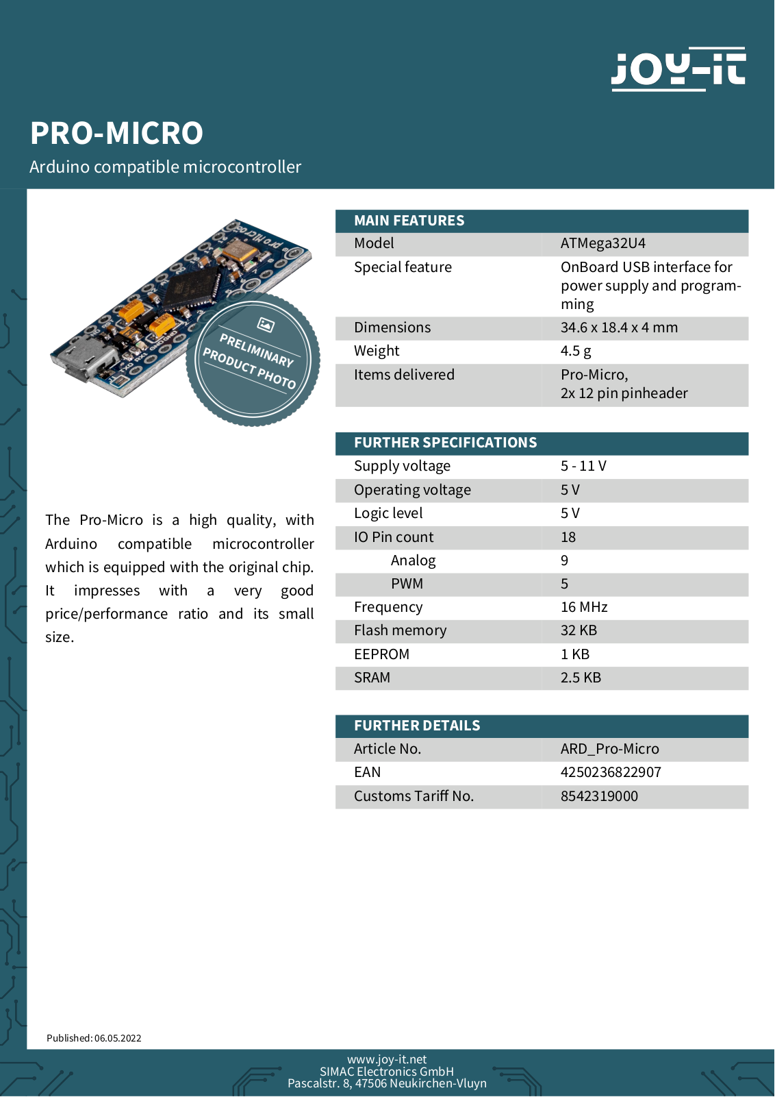 JOY-IT ARD PRO-MICRO Instructions - ManualMachine.com