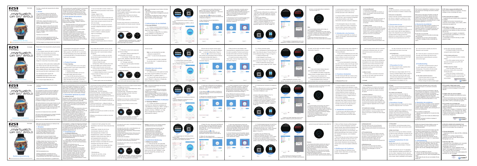 imperii electronics SmartWatch WiFi GPS Apolo Instruction Manual