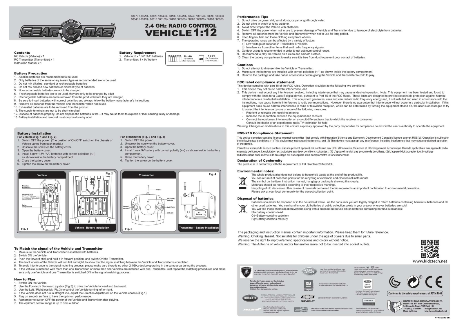 KIDZTECH TOYS 8807319 24GTX User Manual