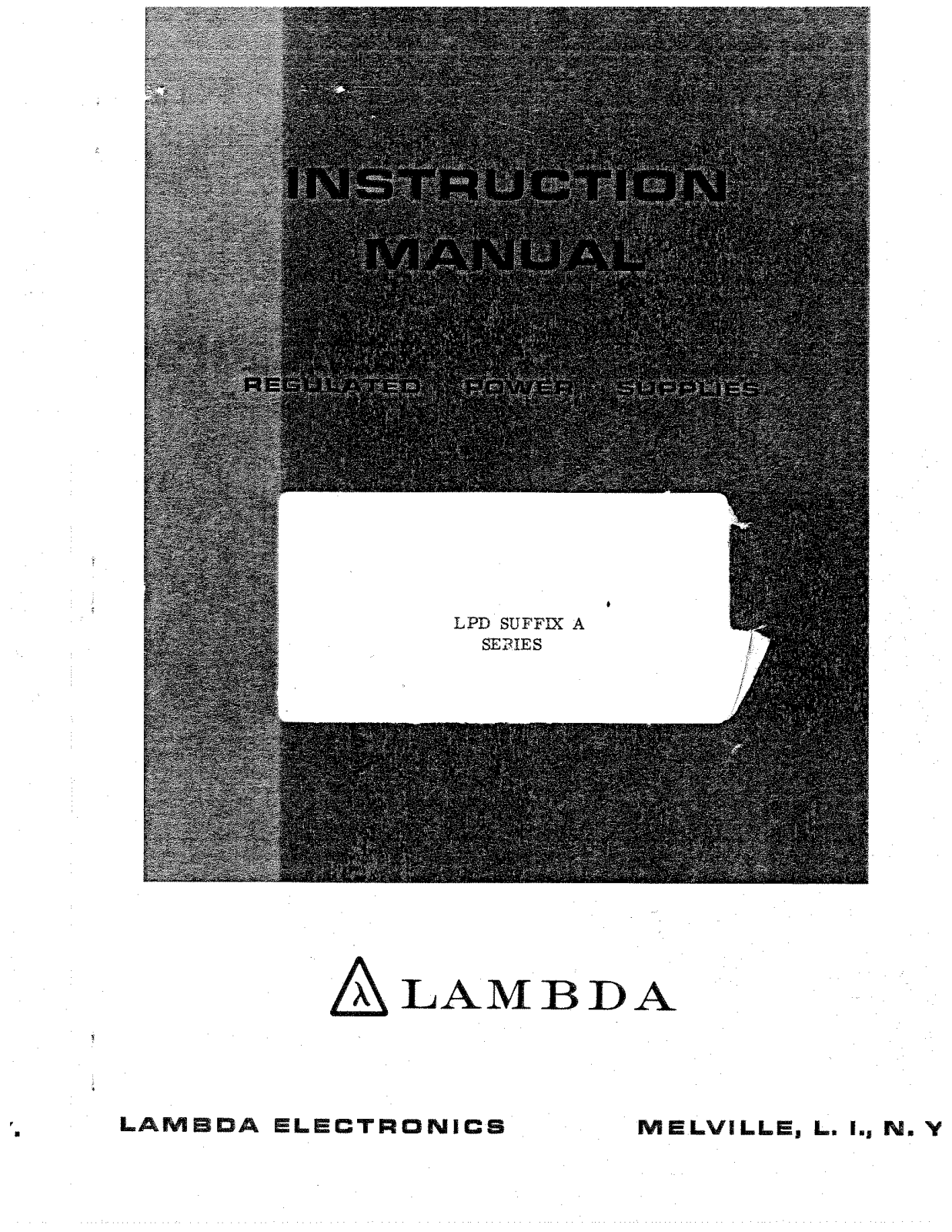 Lambda LPD-424AFM, LPD-425AFM, LPD-421AFM, LPD-422AFM, LPD-423AFM User Manual