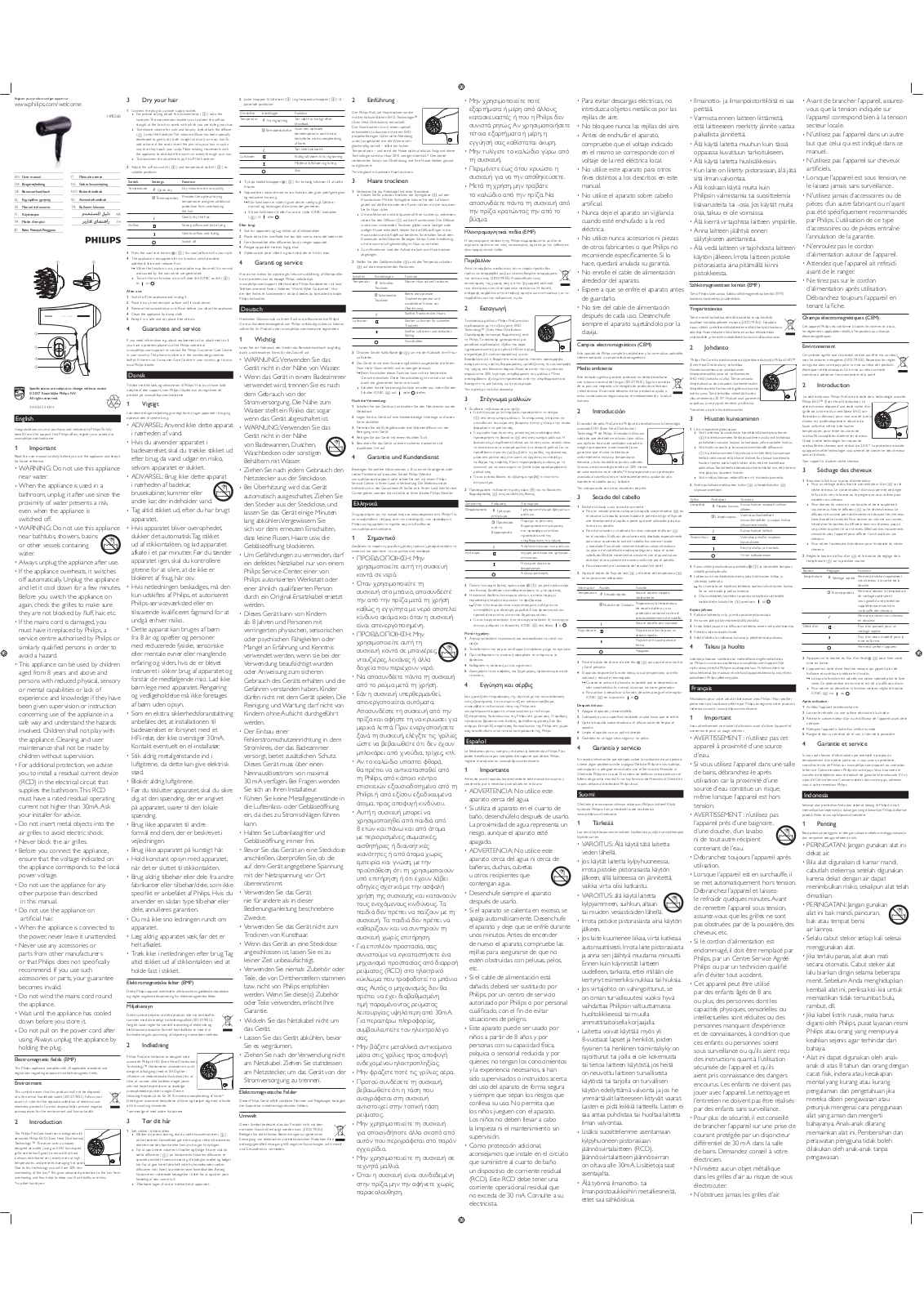 Philips HP8260 User Manual