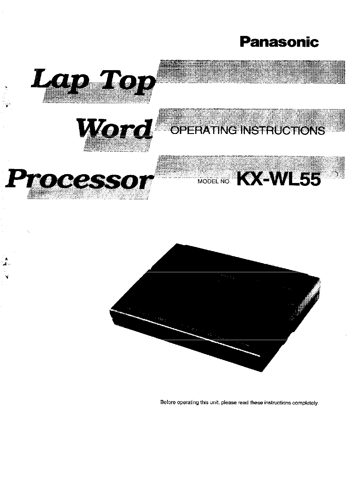 Panasonic KX-WL55 User Manual