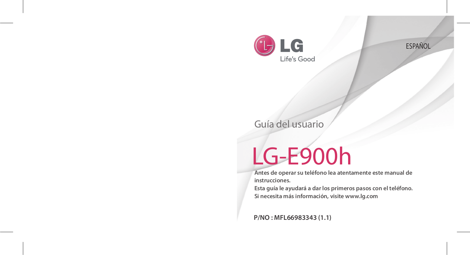 LG LGE900H Owner’s Manual