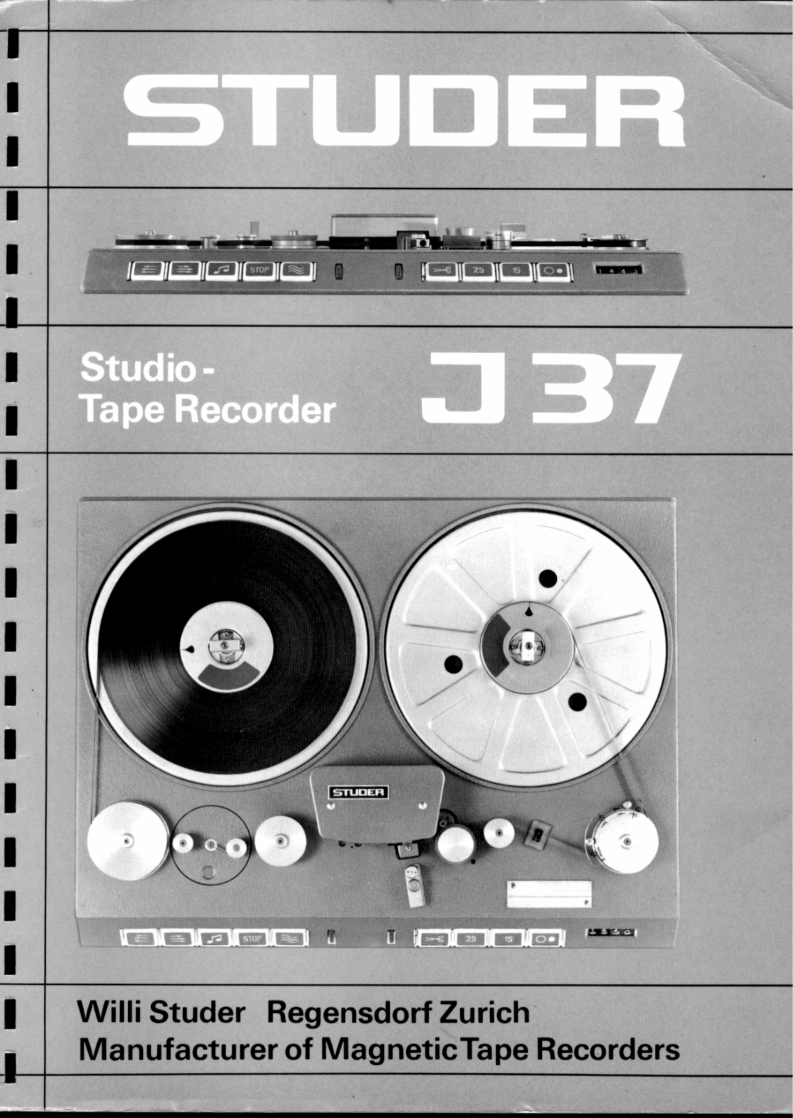 Studer J37 User Manual