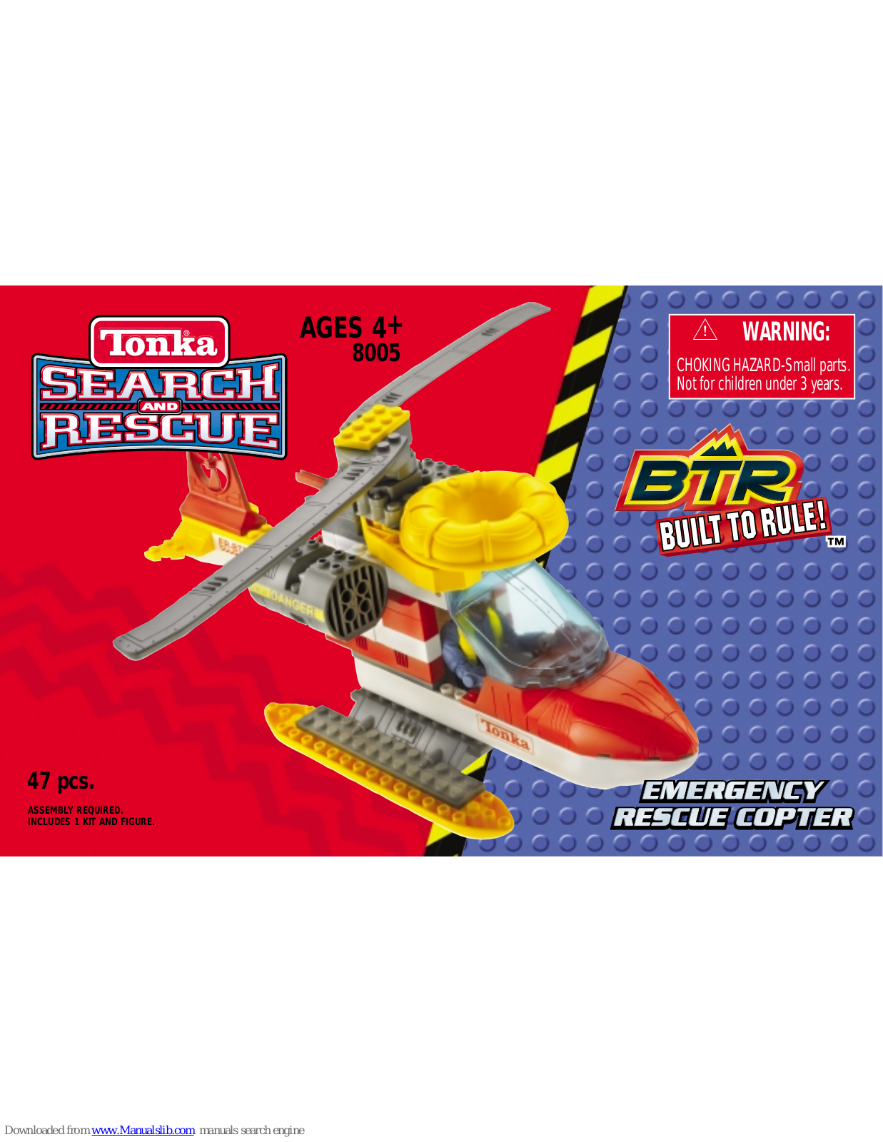 Tonka ER Copter 8005, Search and Rescue Emergency Rescue Copter Assembly Manual