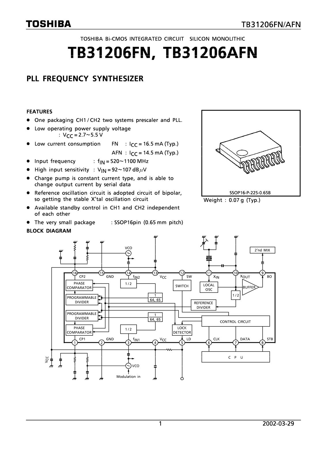 Datasheets TB31206 Datasheet - ManualMachine.com