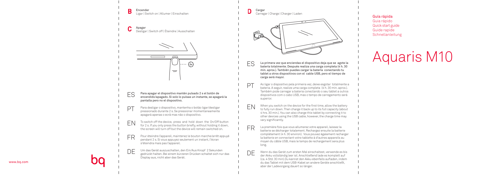 BQ Aquaris M10 Guide rapide