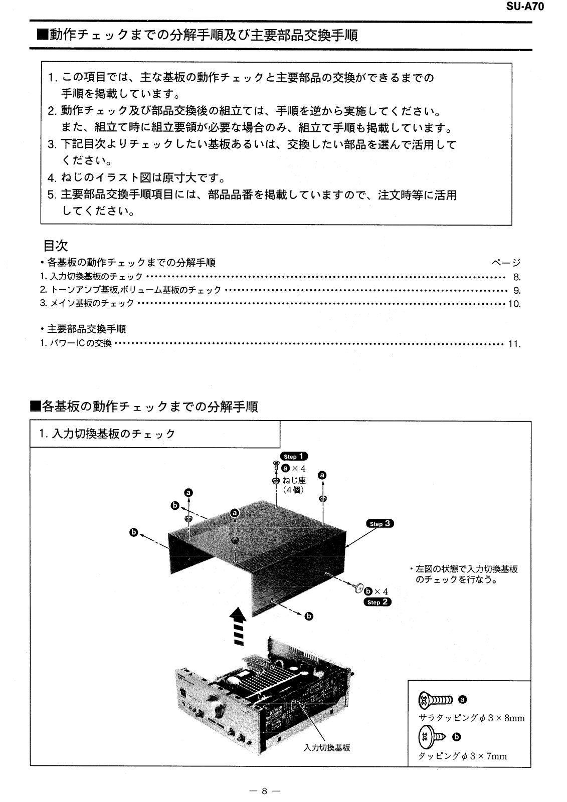 Technics SUA-70 Service manual