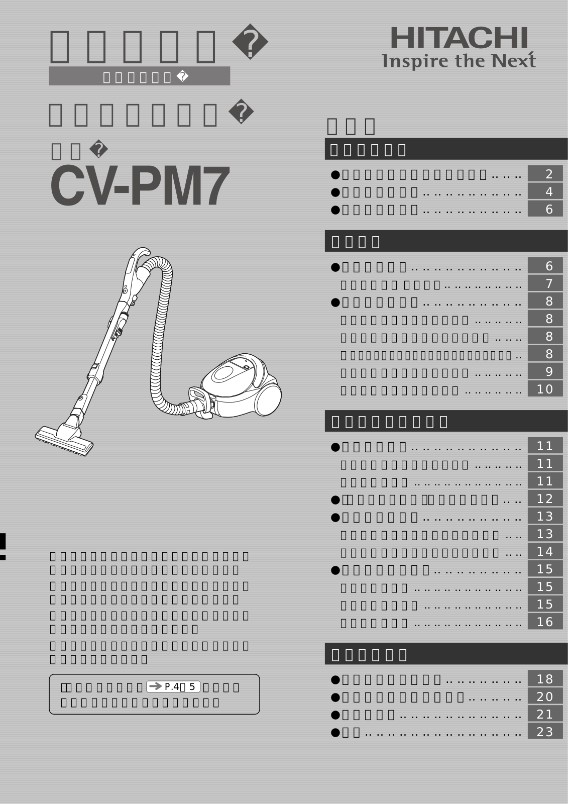 HITACHI CV-PM7 User guide