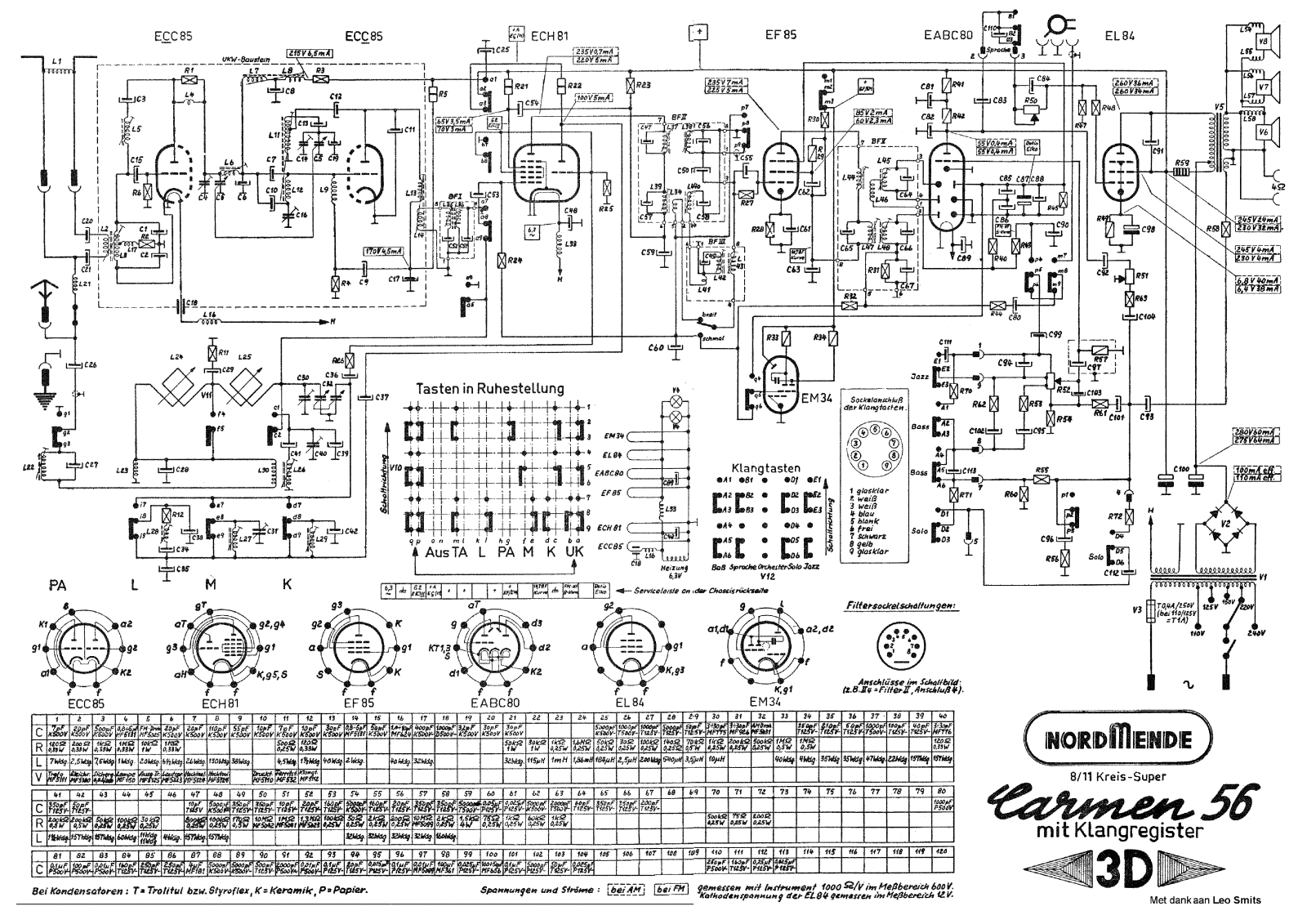 Nordmende Carmen-56 Schematic