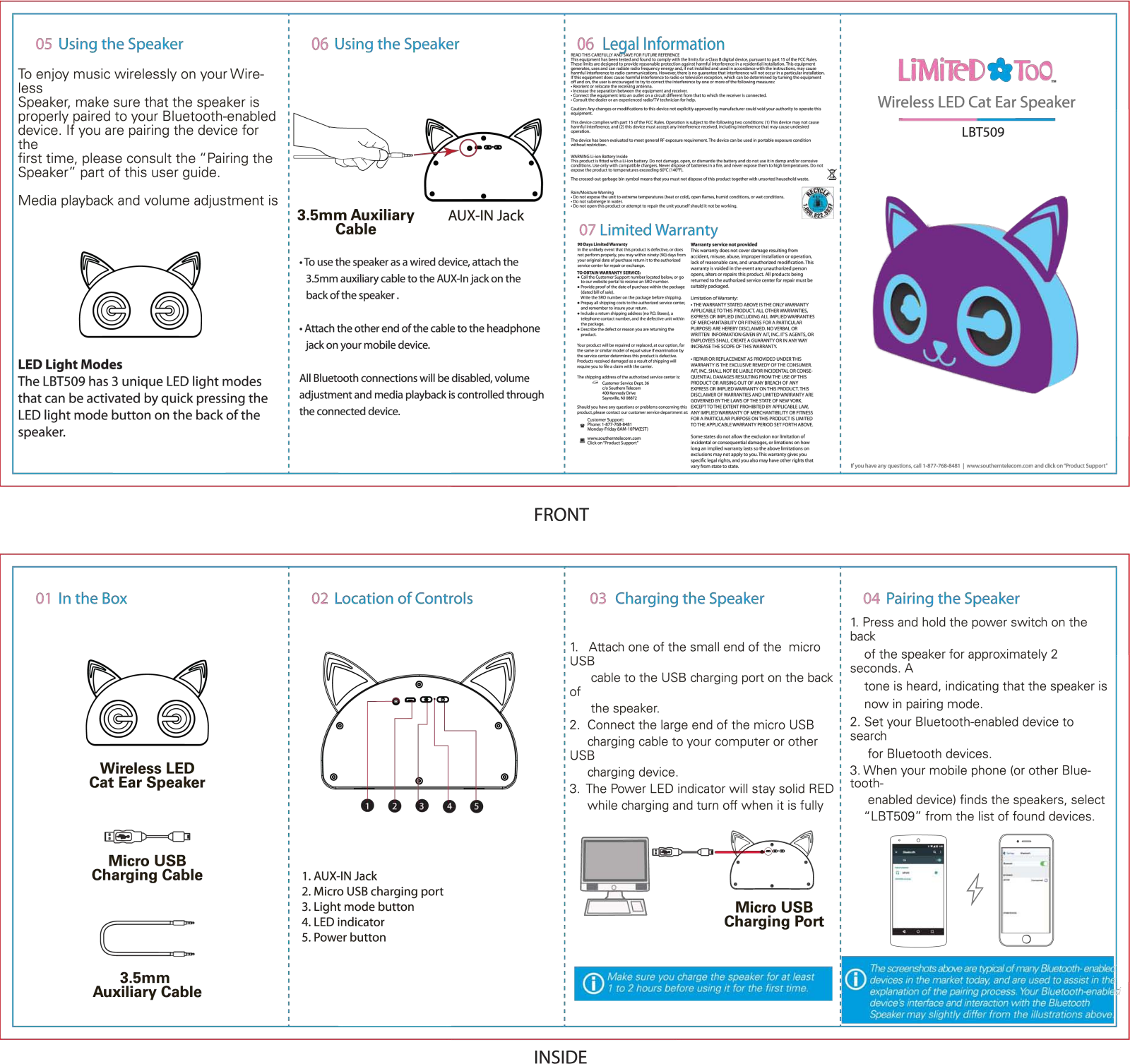 Limited TOO LBT509 User Manual