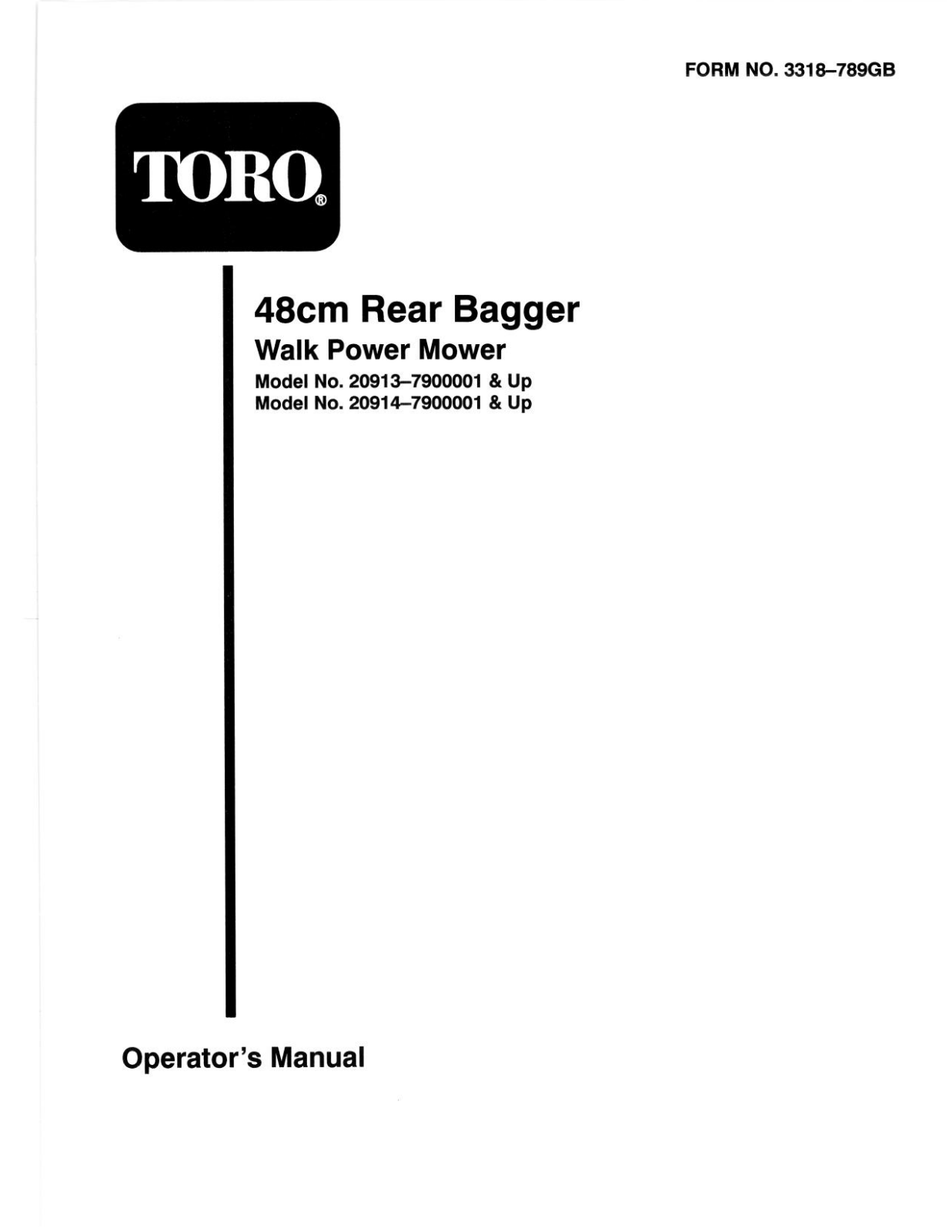 Toro 20913, 20914 Operator's Manual