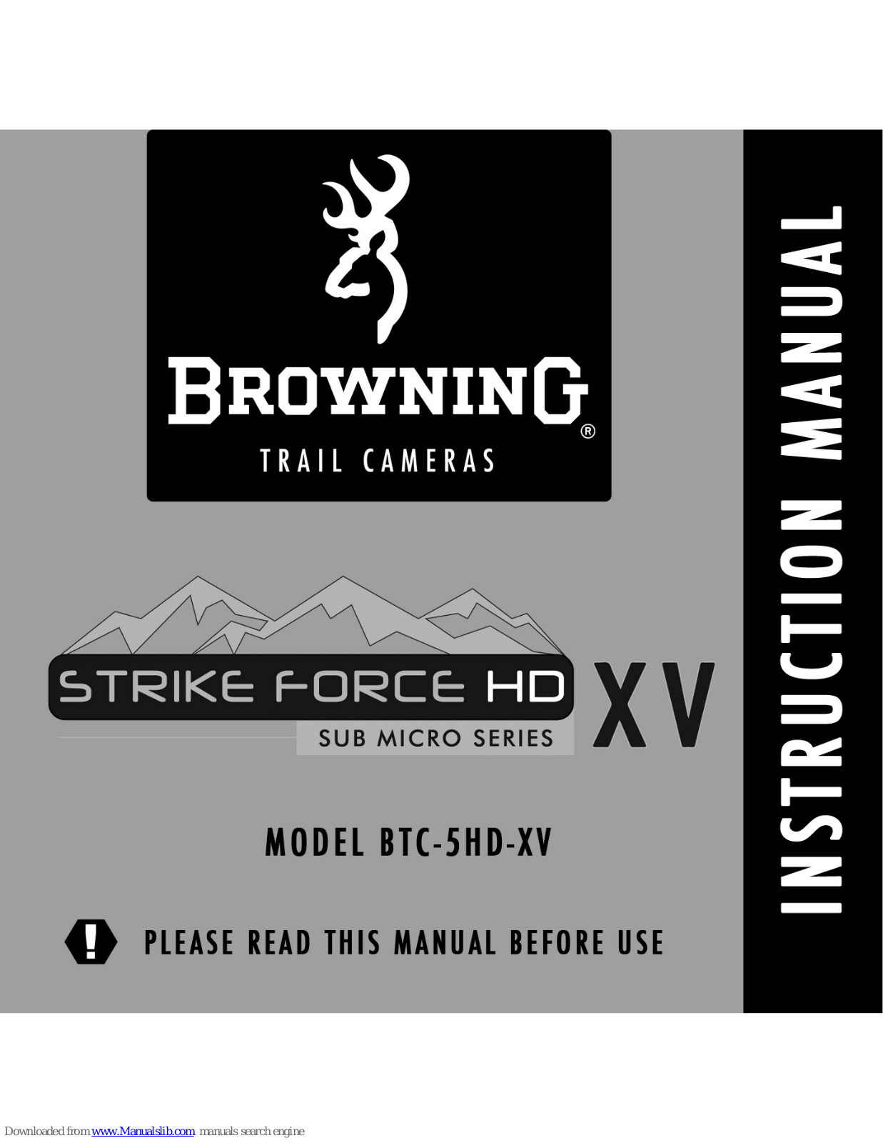 Browning BTC-5HD-XV Instruction Manual