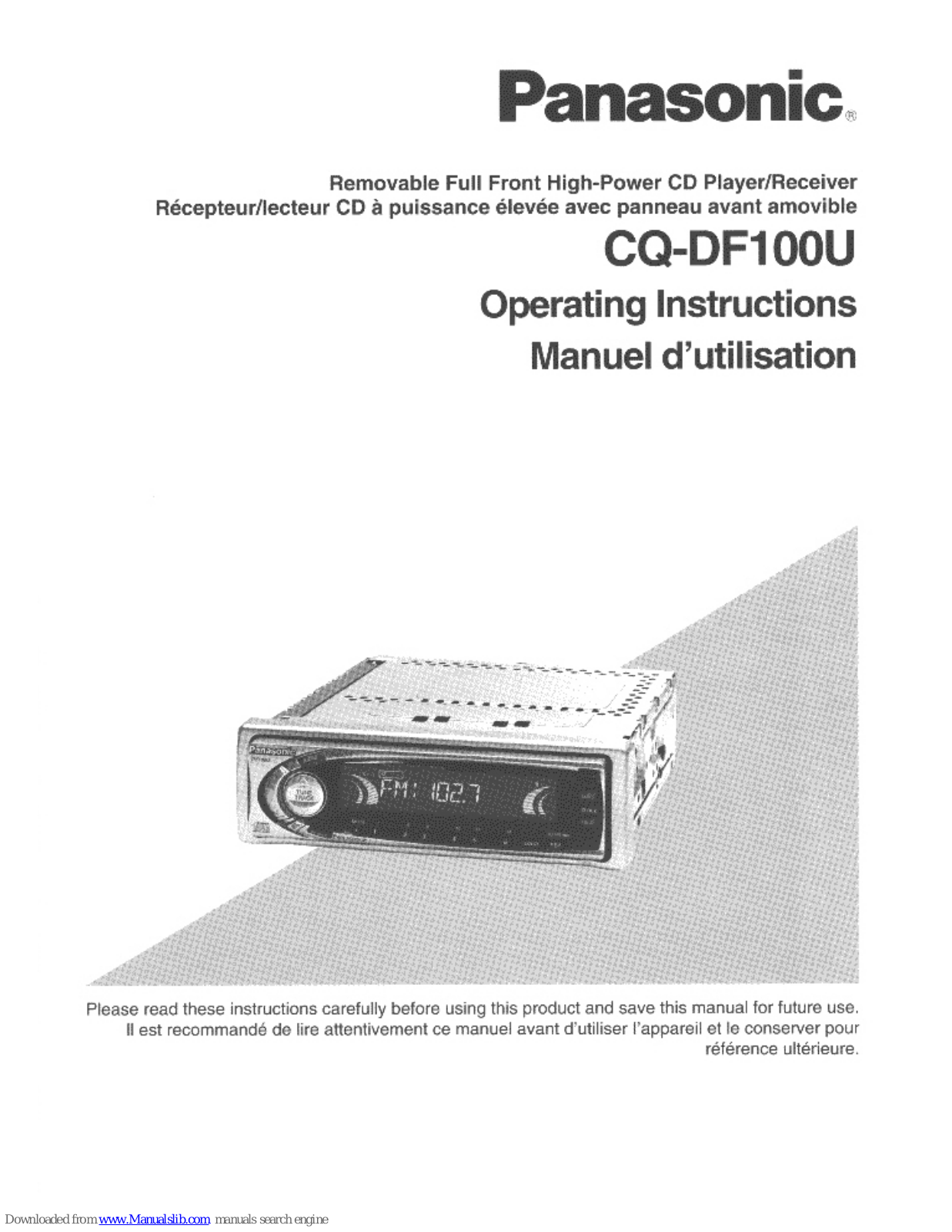 Panasonic CQ-DF100 Operating Manual - ManualMachine.com