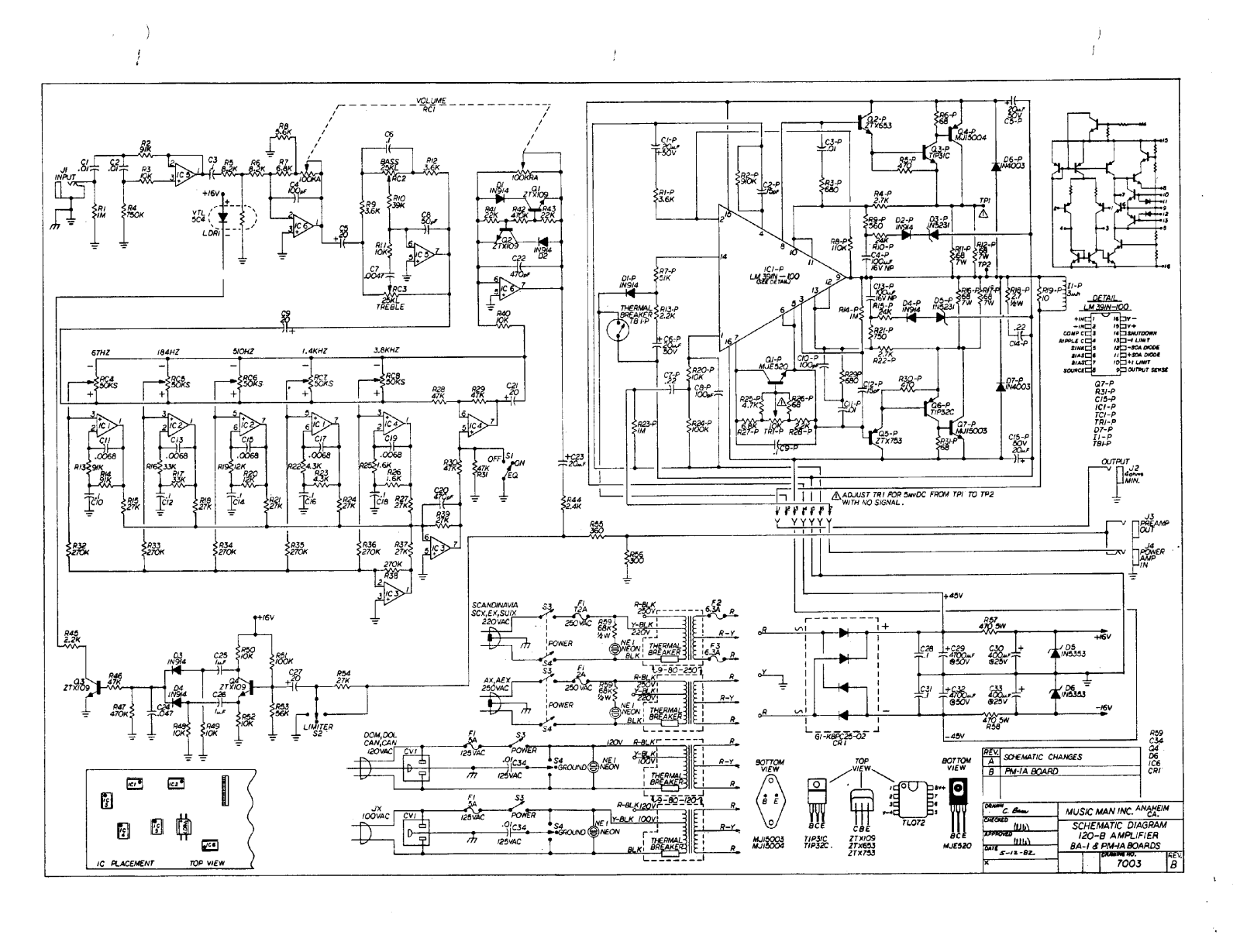 Musicman 120b schematic