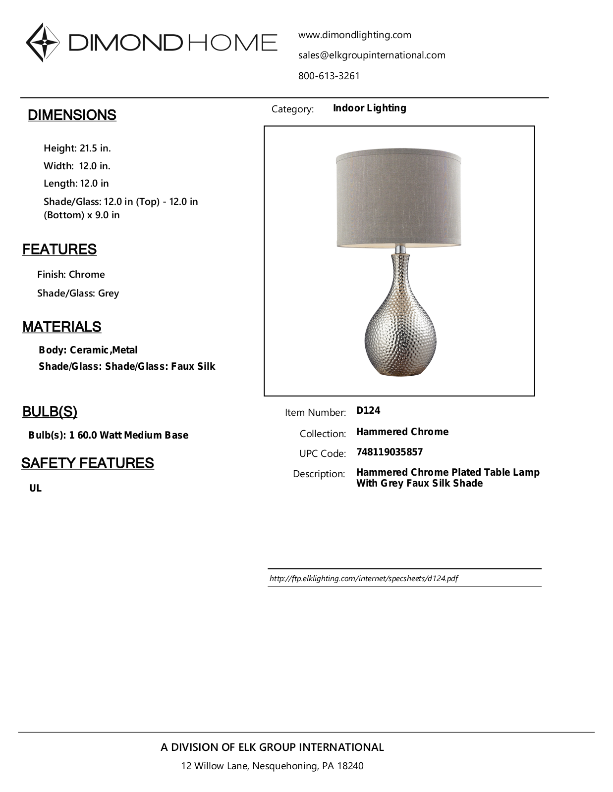 ELK Home D124 User Manual