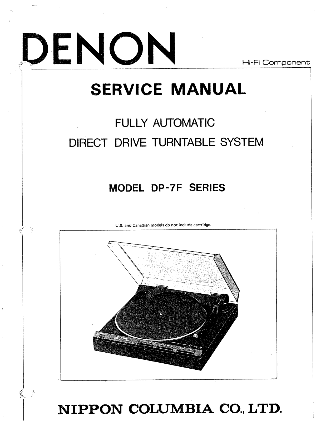 Denon DP-7F Service Manual