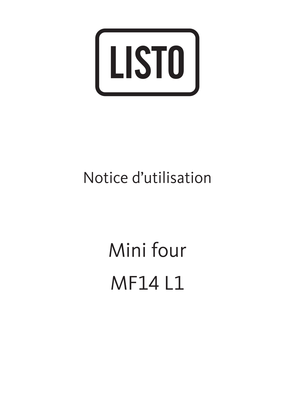 Listo MF 14L1 User Manual