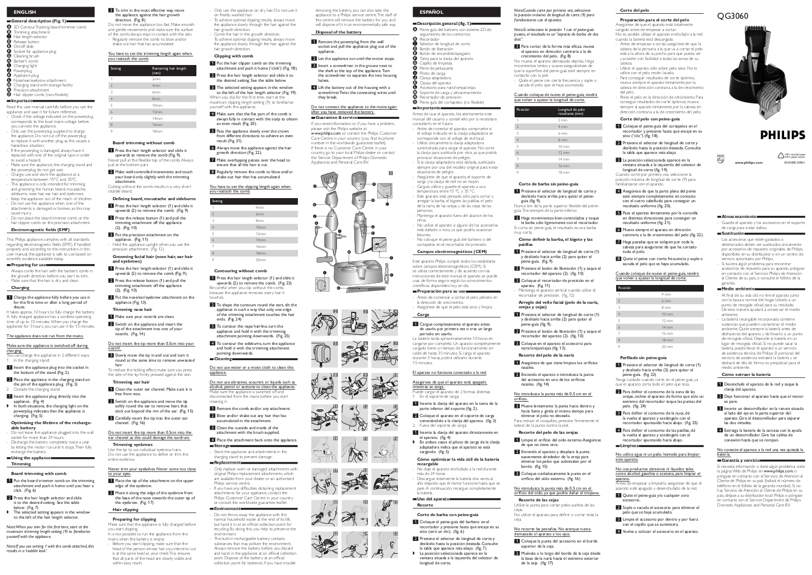 Philips QG 3060 User Manual